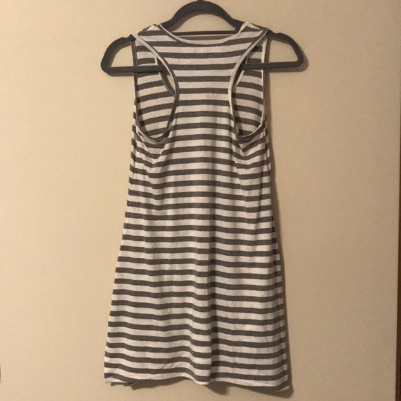 Gray and White Stripe Tank Top/Beach Coverup - Picture 5 of 5